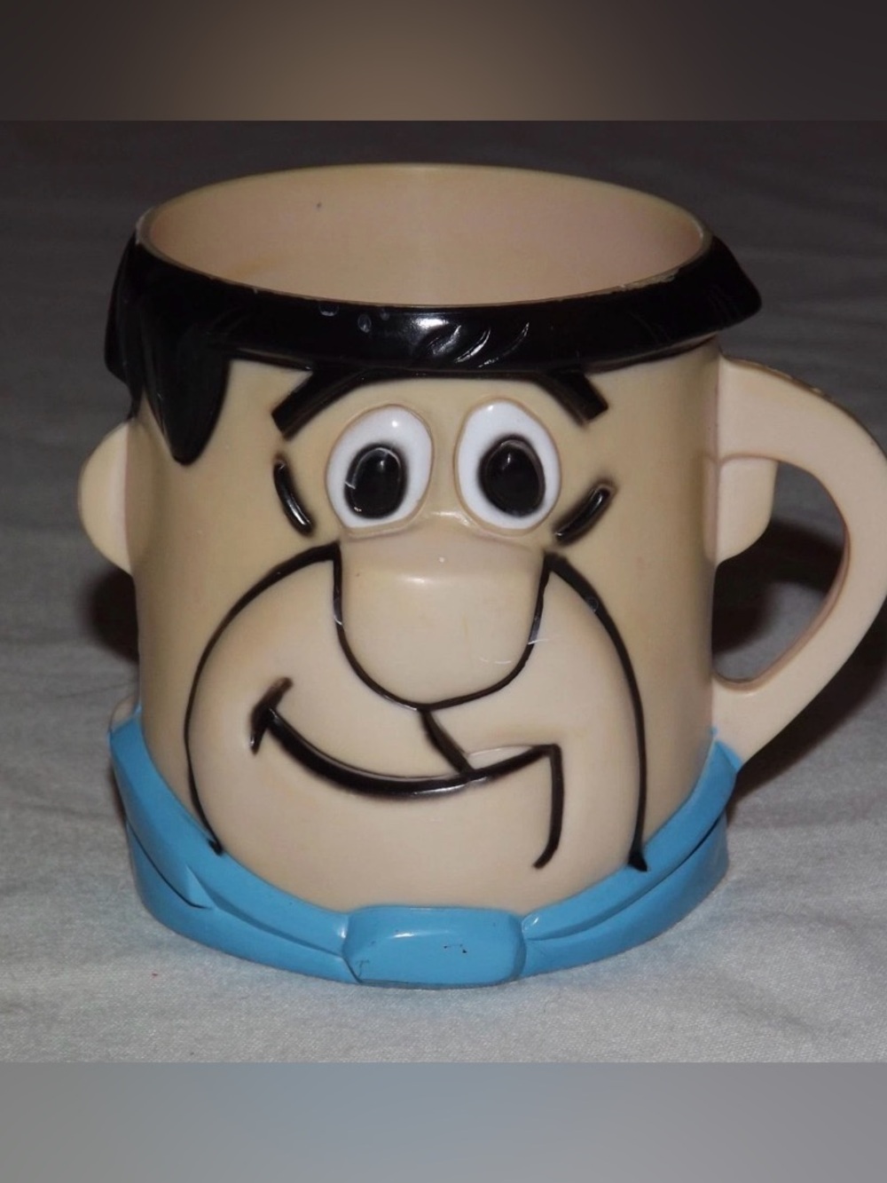 VINTAGE TV CARTOON 1968 FRED FLINTSTONE VITAMINS YABBA DABBA DOO PLASTIC MUG CUP